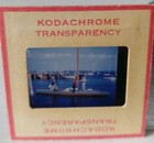 Kodak Slide 1950s Red Border Kodachrome Hoisting Mast Sail Boat Harbor