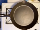 Vintage 1920s Griswold  10 Cast Iron Skillet Large Block Logo Heat Ring 716a