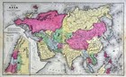 1844 Smith Map Asia China Japan Korea India Siberia Palestine Arabia Hong Kong