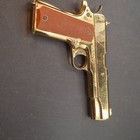 Vintage Marx Miniature Golden Army Colt 45 Cap Gun Pistol Toy Diecast