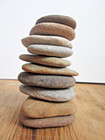Set 10 Flat Natural River Rocks Stones Stacking Creek Feng Shui Cubicle Desk Art