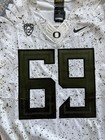 Game Worn Nike Oregon Ducks Signed Eggshell Jersey Rare Jaramillo  69 Size 48