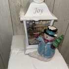 Thomas Kinkade Illuminated Snowmen Lantern Collection Joy