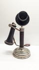 Kellogg Co   Antique Candle Stick Telephone - 1901- Chicago Chrome