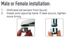 Delta Replacement Faucet Aerators Insert For Certain Common Parts