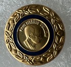 Paul Harris Fellow Rotary International Round Gold Tone Blue Enamel Hat Pin  I