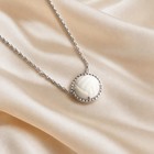 Kendra Scott Volleyball Silver-tone Pendant Necklace White Mother-of-pearl