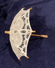 Battenburg Victorian Parasol Lovely White 11  Wedding Or Shower Decor