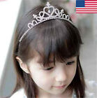Kids Girls Crown Headband Tiara Princess Rhinestones Wedding Prom Crystal Child 