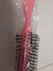 New Nos Vintage Nylon Bristle Hair Brush With Pink Plastic Handle Marianna