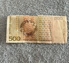 Norway 500 Kroner P-51 2002 Wheat Rose Unc Rare Currency Money Bill Bank Note
