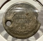 1860-o Seated Liberty Half Dime 5c Silver Us Coin Holed