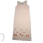 Vintage Susan Bristol Maxi Dress Sz Large 90s Orange Floral Cottage Prairie Boho