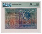 Austria Banknote 100 Kronen 1912 Pmg Ms 65 Epq Gem Uncirculated