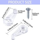 50x Glass Retainer Clips Kit With Screw Cabinet Door Window For 4-5mm Glass N863