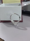 Solid 14k White Gold 1 50 Ct Round Cut Real Moissanite Solitaire Engagement Ring