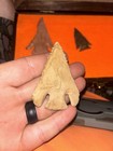 Native American Us Flint Knapped Chipped Stone Arrowhead Projectile Point Tan