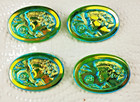 Oval Czech Glass Art Deco Goddess Rose Button Lot