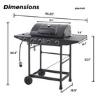 4burner Propane Gas Grill 42000 Btu Stainless Steel Bbq W  Side Burner For Patio