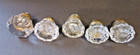 Vintage Lot Of 5 Crystal   Brass Door Knobs Various Sizes   Shapes Arch Salvage
