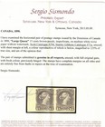 Canada  29d Extra Fine Mint Imperf Pair Full Original Gum Lightly Hinged