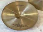 Vintage 70 s Avedis A Zildjian Hollow Logo 14  Rock Hi Hat Cymbals  1 331 1 426g