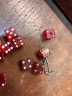 Collection Of  14 Vintage Cherry Red Bakelite Dice   5 8           Xxxx