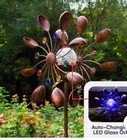 Wind Spinner 6-foot-tall Dual Direction Multicolored Solar - Changing Led Colors