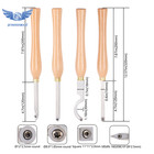 4 Pcs Mini Carbide Tipped Wood Lathe Turning Tools Combo Set Rougher Finisher