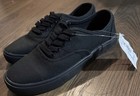 Time And Tru Unisex Black Canvas Lace-up Sneakers Size 6 Lightweight