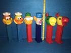 Lot Of 6 Rare Giant 12  Pez Coin Banks  no Doubles  Rubber Duck  Parrots  Clown 