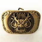 Dragon Head Solid  Brass Copper Mens Belt Buckle Vintage Antique Western Cowboy