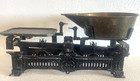 Antique Cast Iron Balance Scale W  Brass Tray 5kg