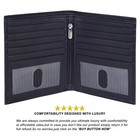 Leatherboss Genuine Leather Men Rfid Slim Hipster Credit Card Bifold Wallet
