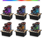 Tabletop Fountain 4 Level Small Waterfall Fountain Indoor Relaxing Water Feature