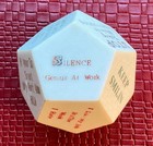 Vtg 1970s Dodecahedron 12 Sided Paperweight Pencil Holder Witty Work Desk Funny