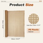 Plastic Rattan Cane Webbing Roll 24 Inch X 3 Ft For Chair Caning  Coffee