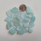 Aqua Sea Glass  24 Small Pieces Naturally Surf Tumbled  Nyc Beach
