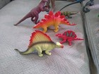 Huge Dinosaur Toy Lot  Rubber plastic 2 Large Tyrannosaurus T-rex Jurassic Park