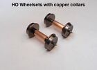 Ho Electrical Pick Up Wheels 33  Smooth Back 2 Wheel Sets With 2 Copper Collars 