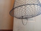 Vintage Collapsible Fish Basket Steel Wire Mesh 20in Long Works Perfect Usa Rare