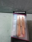 Tweezerman Rose Gold Petite Point And Slant Tweezer Set With Travel Case
