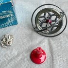 Vtg Gyroscope Spinning Top Metal Made In Usa Red Base Wonderful Toy