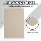 Chipboard Book Board  14 X 11 Inch 22 Pt 35 Pcs Binding Supplies  Gray