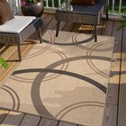 Modern Easy Jute 3x5 Brown Area Rug  Geometric Circles Washable Rugs For Livi   