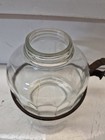  Vintage antique Glass Hoosier Cabinet Sugar Jar  9 5  No Lid