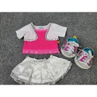 Build A Bear Skirt Outfit Pink White Blink Twinkle Toes Sneakers Shoes For Teddy