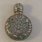 Middle Eastern persian Figural Birds   Floral Sterling Perfume Bottle-2 1 2 x 2 