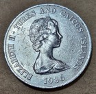 Turks And Caicos Islands          One Crown Coin 1986  queen Elizabeth Ii 