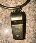 Vintage Jailers Key Ring   Whistle Gold Tone  brass